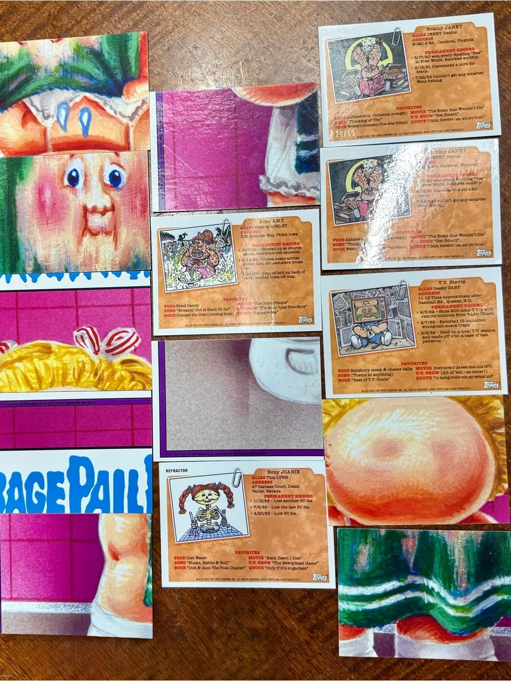 Topps Garbage Pail Kids Trading Cards - Lot of 14 2022 chrome cards